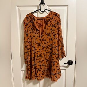 Urban Outfitters Orange and Black Mini Dress